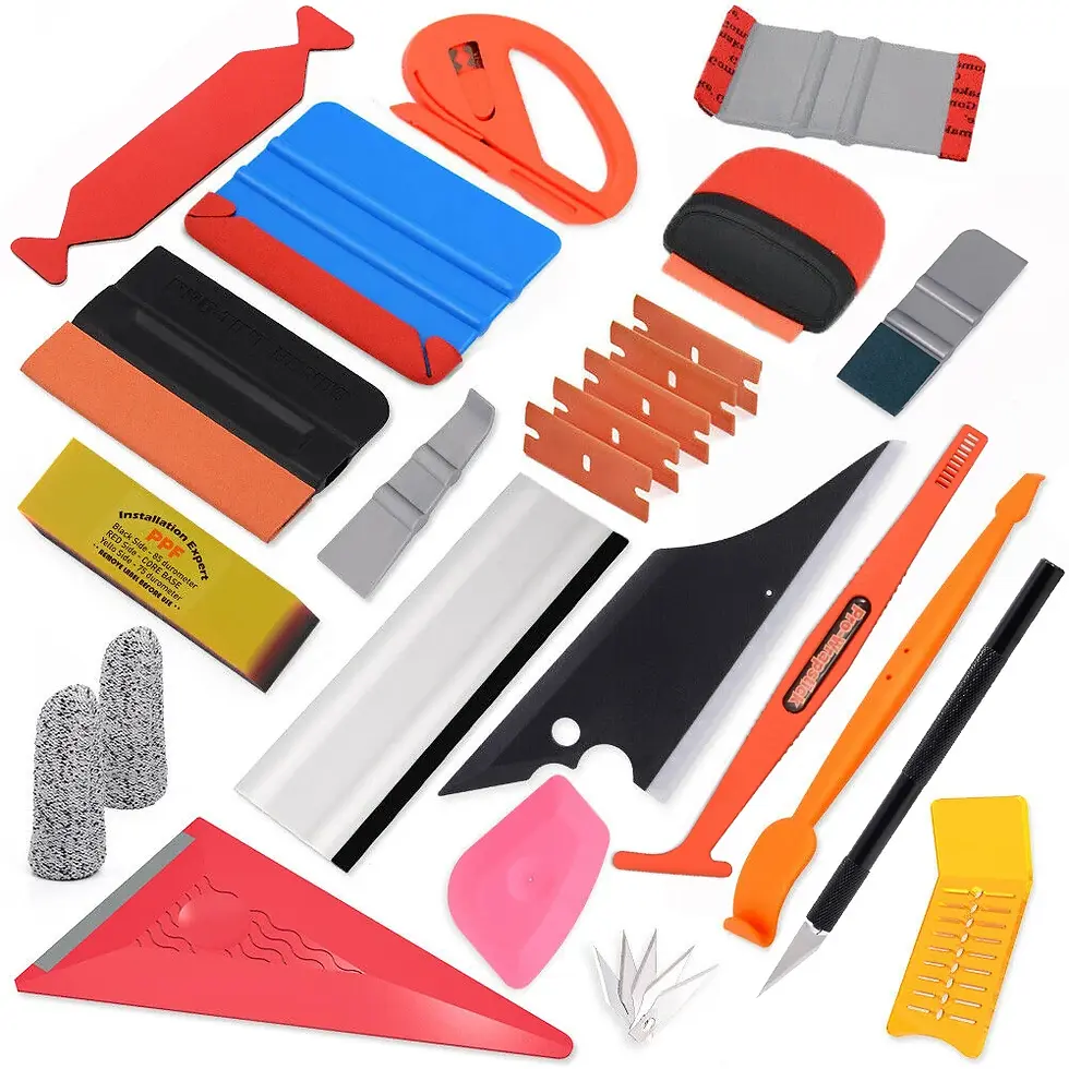 Thumbnail: FOSHIO Car Wrap Accessories Auto Carbon Film Vinyl Install Scraper Tools Sticker