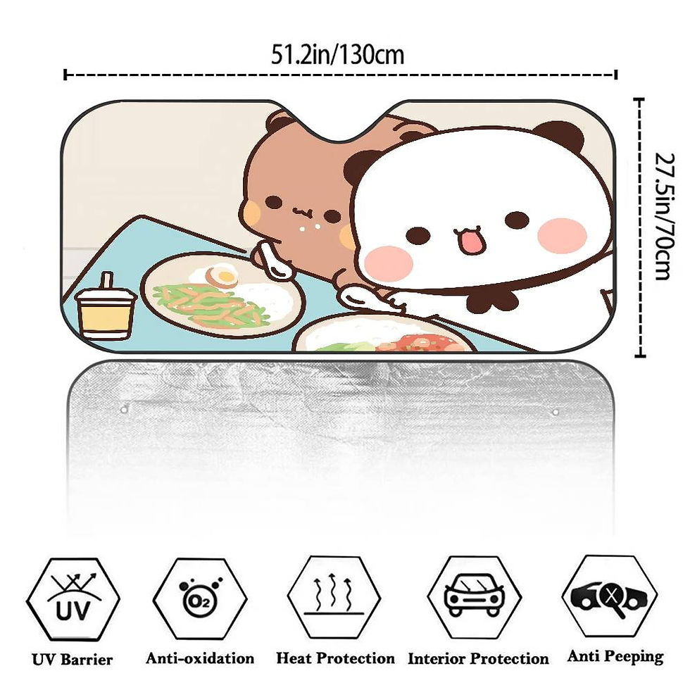 Thumbnail: DUDU AND BUBU Car Sunshade Shield Windshield Window Sun Blocker Cover Interior P