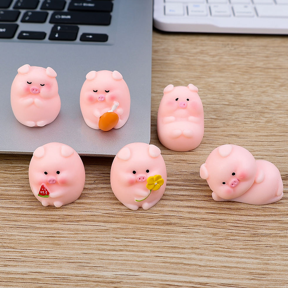 Thumbnail: Car Mini Pig Ornaments Auto Center Console DIY Decoration Pendant Cartoon Resin