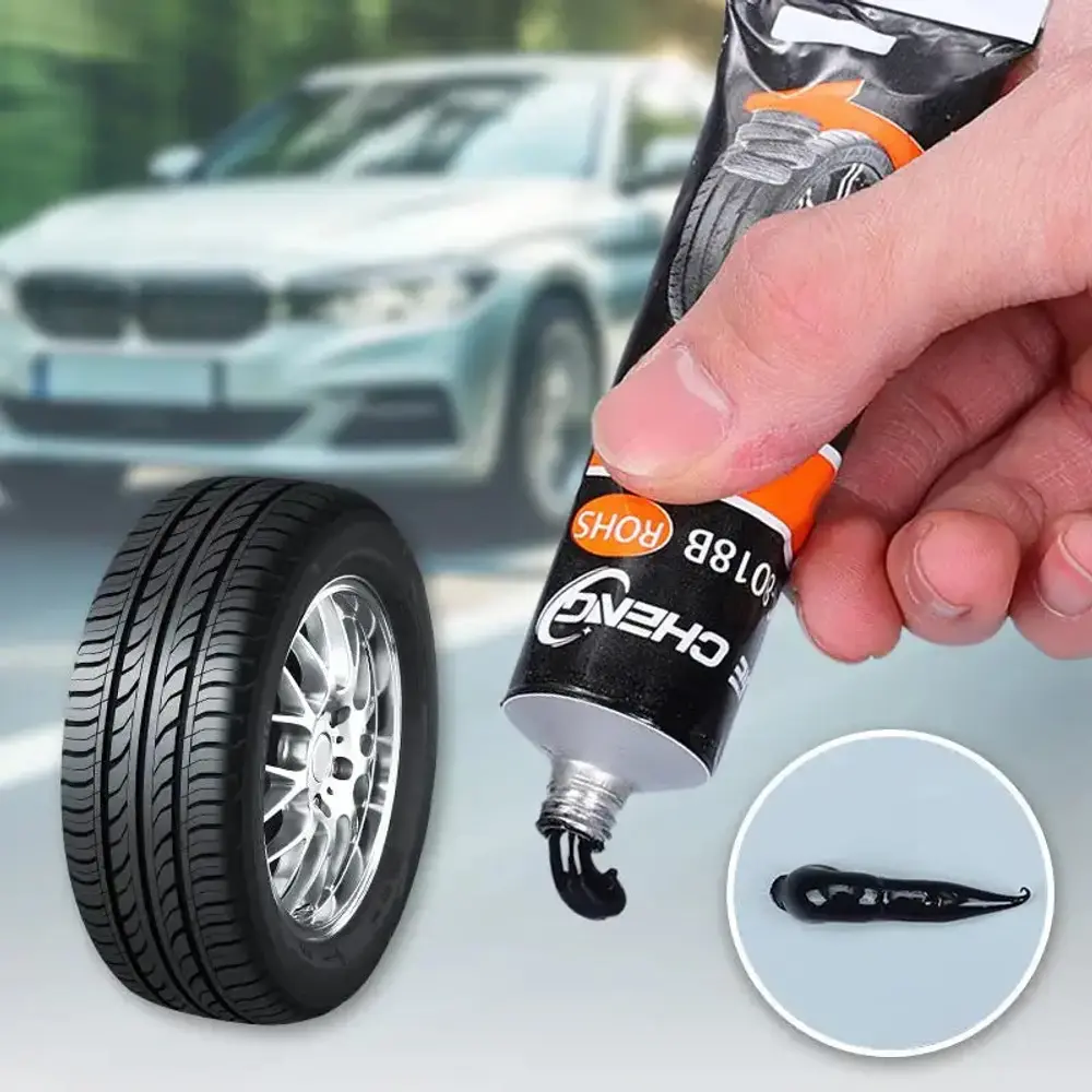 1-5pcs Fast-Acting Black Rubber Tire Repair Sealant High Temperature Resistant S
