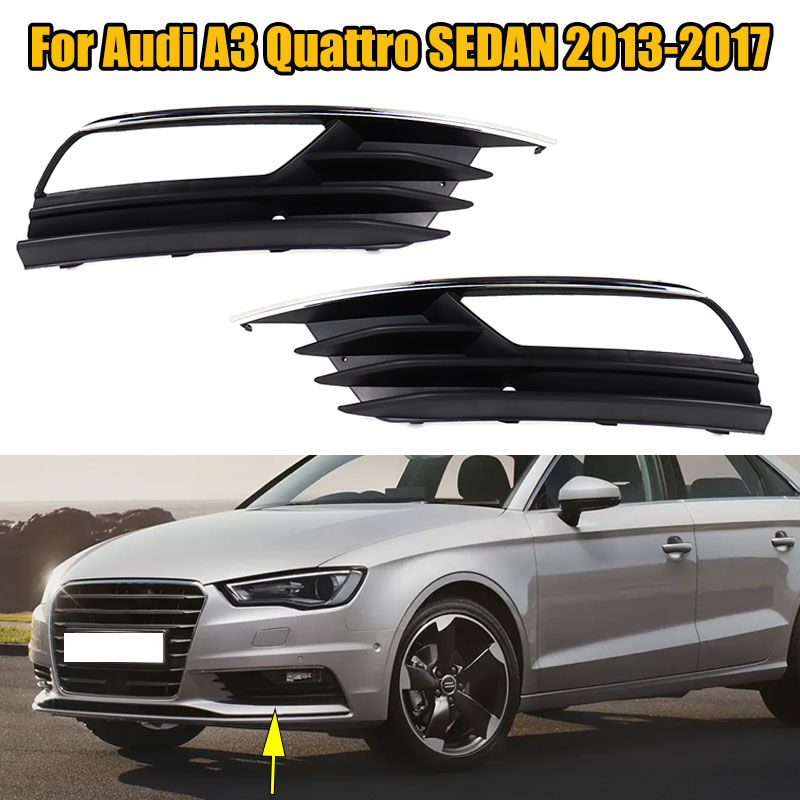 8V5807681A 8V5807682A Car Front Bumper Fog Light Cover Lower Fog Lamp Grille For