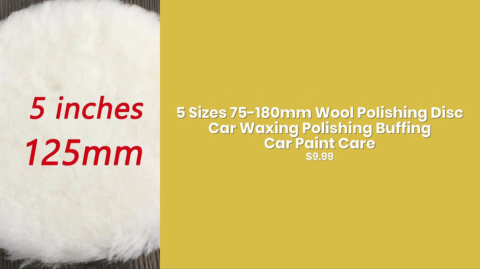 Thumbnail: 5 Sizes 75-180mm Wool Polishing Disc Car Waxing Polishing Buffing Car Paint Care