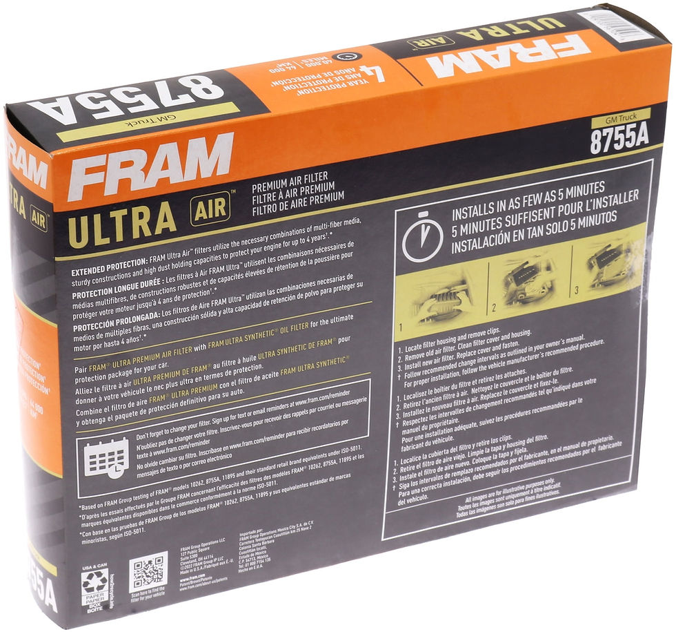 Thumbnail: FRAM Ultra Air XGA8755A, Premium Engine Air Filter for Cadillac, Chevrolet,..