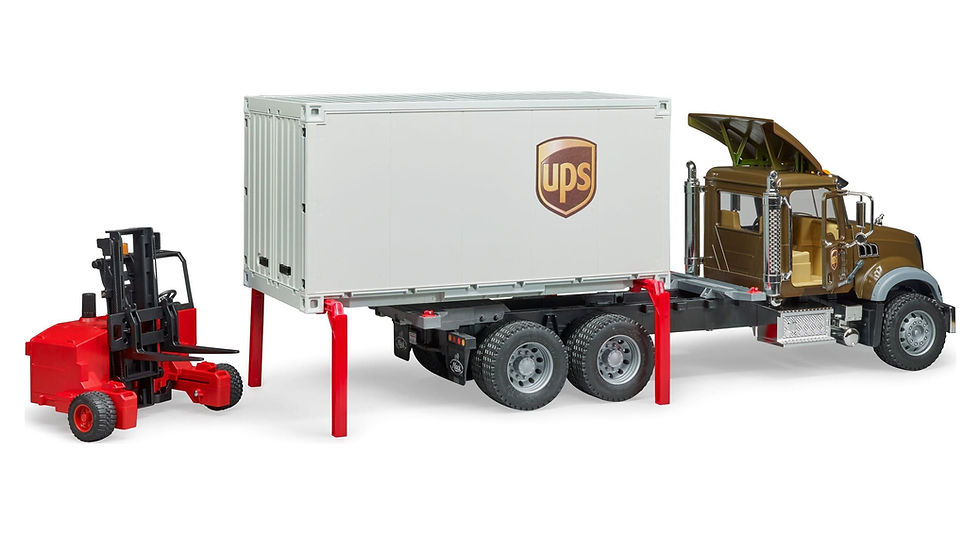 Thumbnail: 02828 MACK Granite UPS Logistics Truck and Forklift