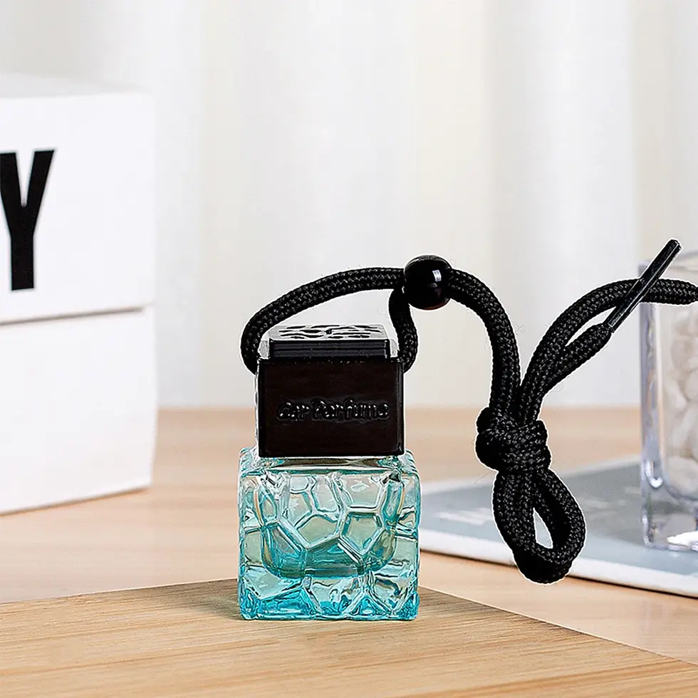 Thumbnail: 10ml Empty Glass Bottles Car Hanging Perfume Rearview Mirror Ornament Air Freshe