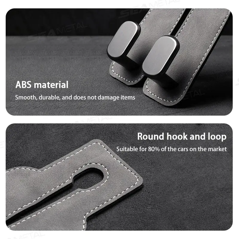 Thumbnail: SEAMETAL Car Seat Headrest Hook Multi-use Auto Back Seat Storage Organizer Hange