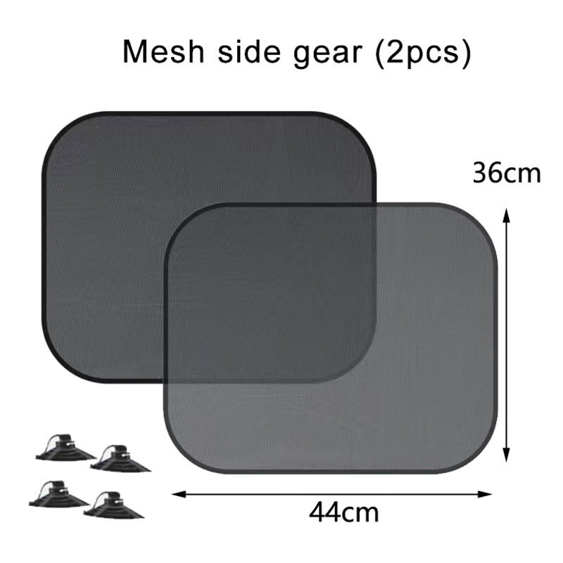 Pair of Universal Car Sunshades - Anti-UV Folding Visor for Windscreen/Side Wind