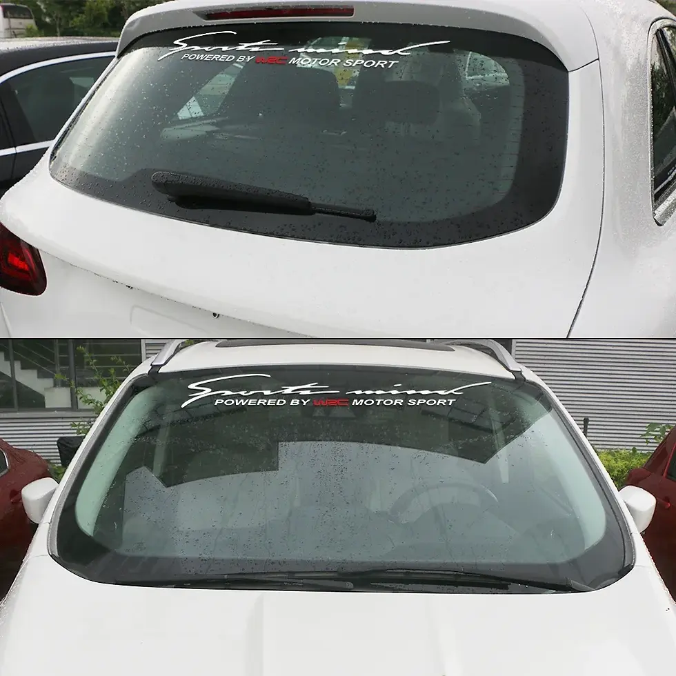 Thumbnail: WRC Car Rear Front Windshield Sticker Decor Accessories For Audi BMW Alfa Romeo