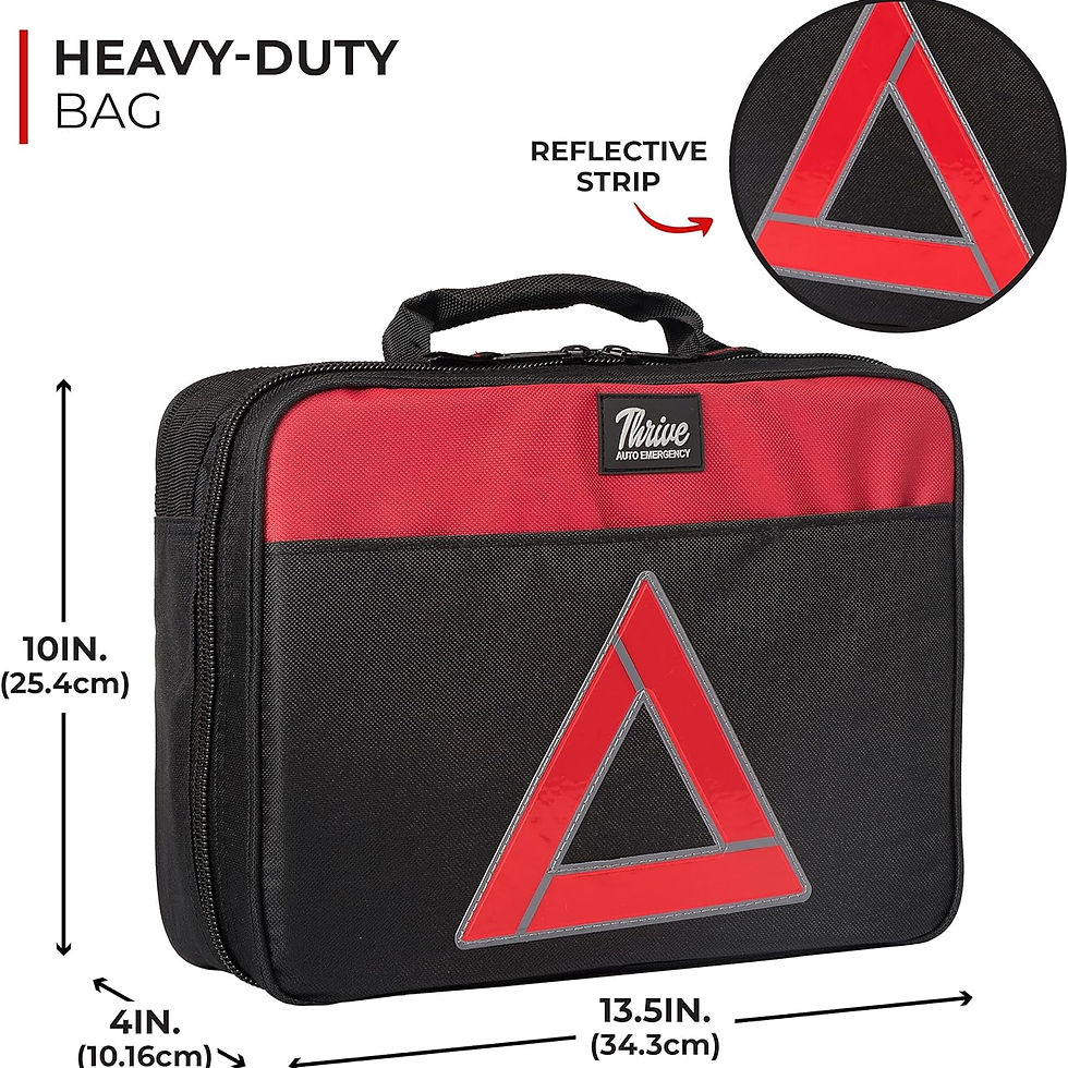 Thumbnail: Thrive Car Emergency Kit with Jumper Cables + First Aid Kit | Auto Emergenc..