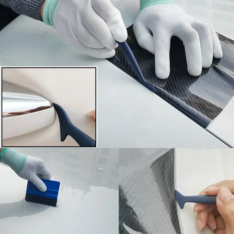 Thumbnail: 15Pcs/9Pcs Car Film Wrapping Tools Kit Vinyl Scraper Carbon Fiber Film Squeegee