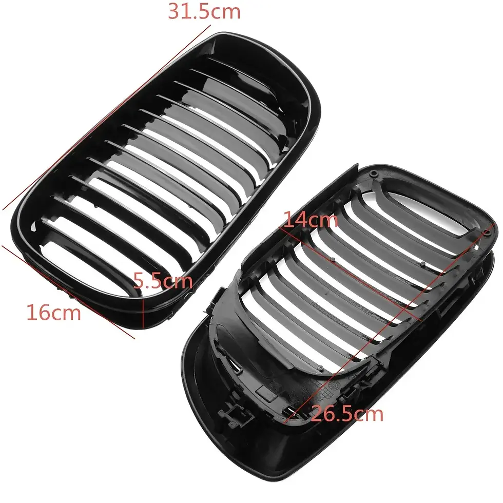 Thumbnail: Glossy Black Front Kidney Grille For BMW 3 Series E46 320i 325i 328i 4 Door Seda