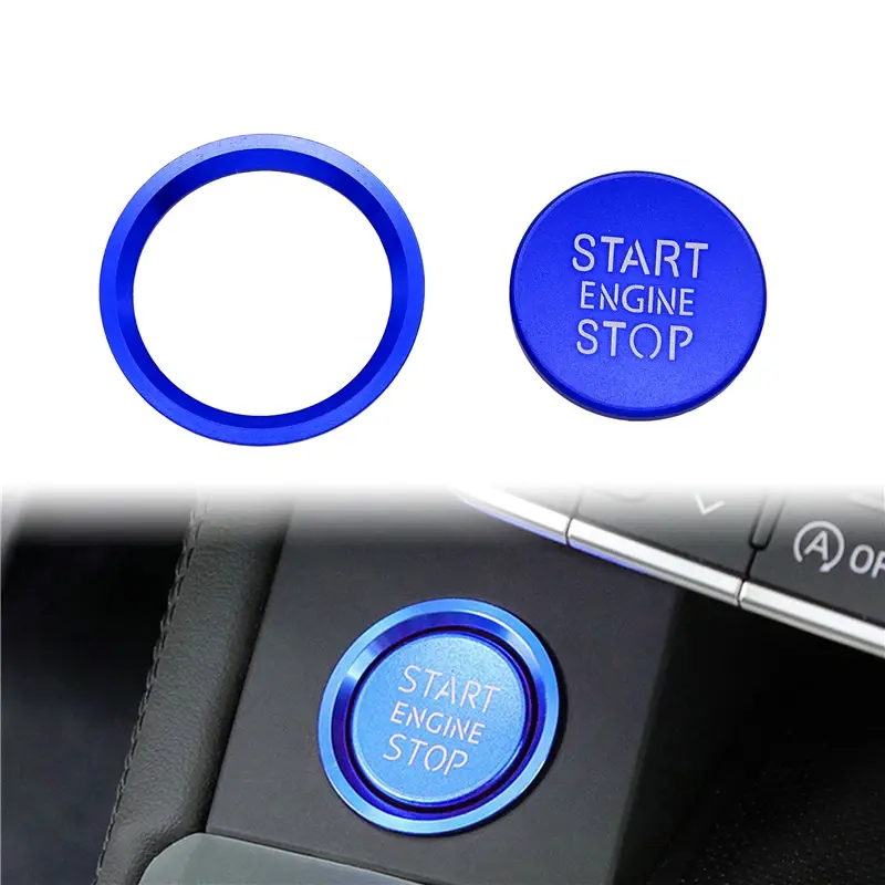 Thumbnail: Car Engine Start Stop Button Rings With Cap For Audi A4 S4 A5 S5 A6 S6 A7 S7 A8