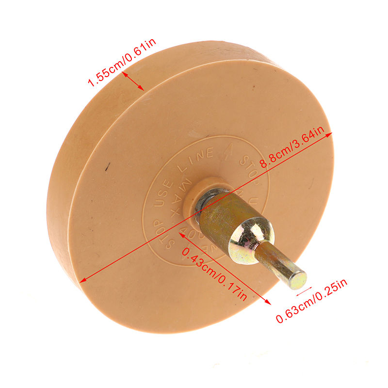 Thumbnail: 88mm Universal Rubber Eraser Wheel For Remove Car Glue Adhesive Sticker Pinstrip