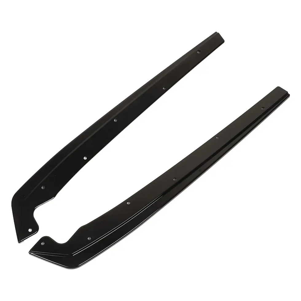 Thumbnail: 1 Pair Glossy Balck Rear Bumper Side Splitters Flaps Corner Guard Protector ABS