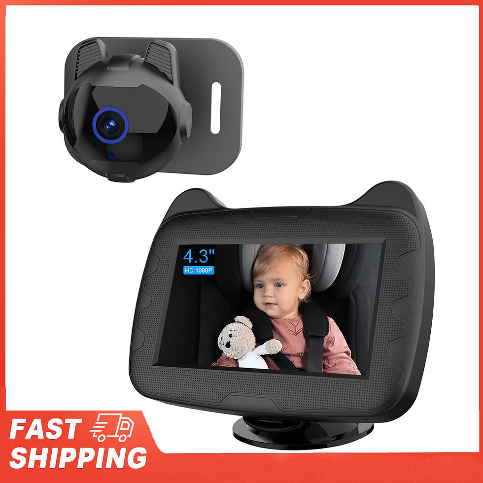 Thumbnail: Baby Car Mirror with 4.3" Night Vision Function Display 1080P Safety Car Seat Ca