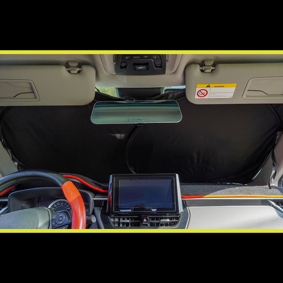 Thumbnail: Auto Drive Double Rings Windshield AD22D-83 Twist Sun Shade 1 Pack, 63"x29...