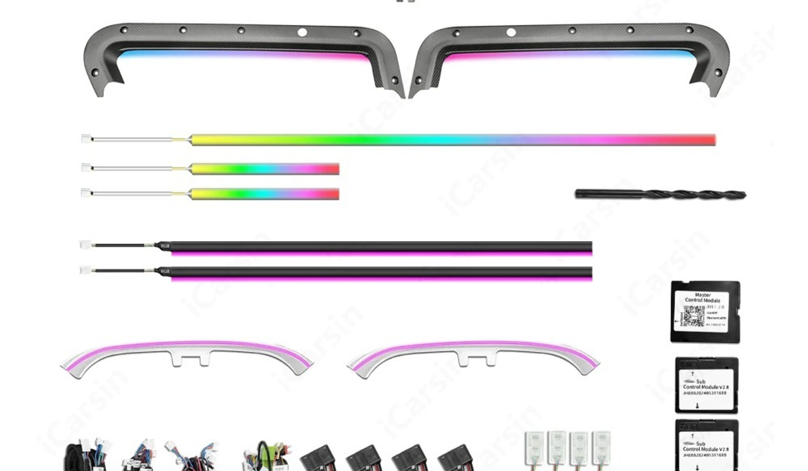 Carbon Fiber Ambient Light for Land Rover Defender 110 130 L663 2020+, Car Inter