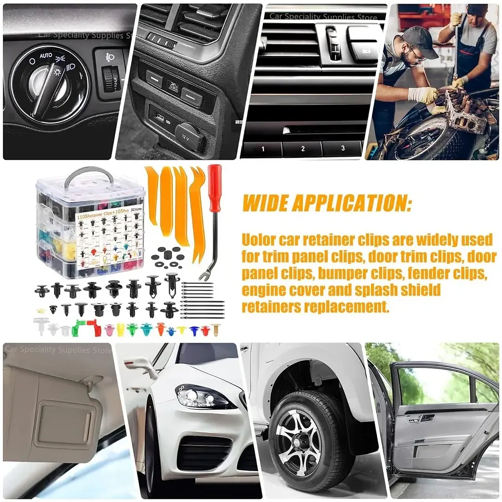 Thumbnail: 1105Pcs-100Pcs Plastic Car Fastener Clips Kit Mixed Car Bumper Door Trim Panel A