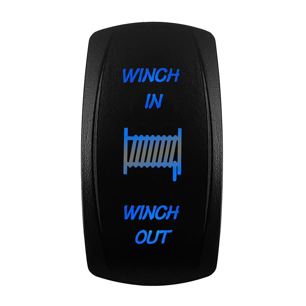 Thumbnail: 12V DPDT 7PIN (ON) OFF (ON) Dual LED WINCH IN/OUT Momentary Rocker Switch For Ca