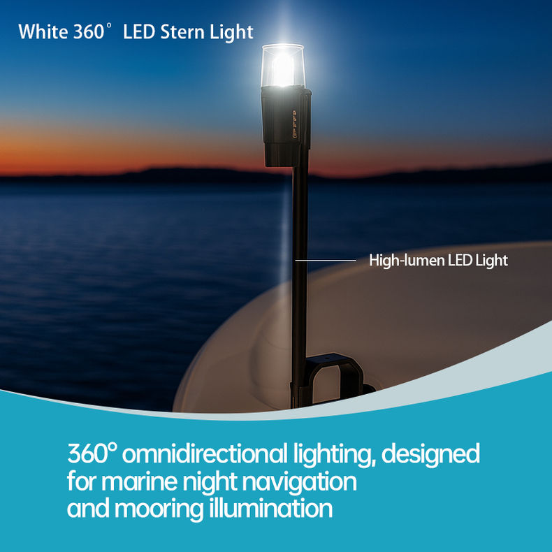 Thumbnail: Marine Navigation Light Kit,LED Bow Stern Lights for Boats,Portable Battery Powe