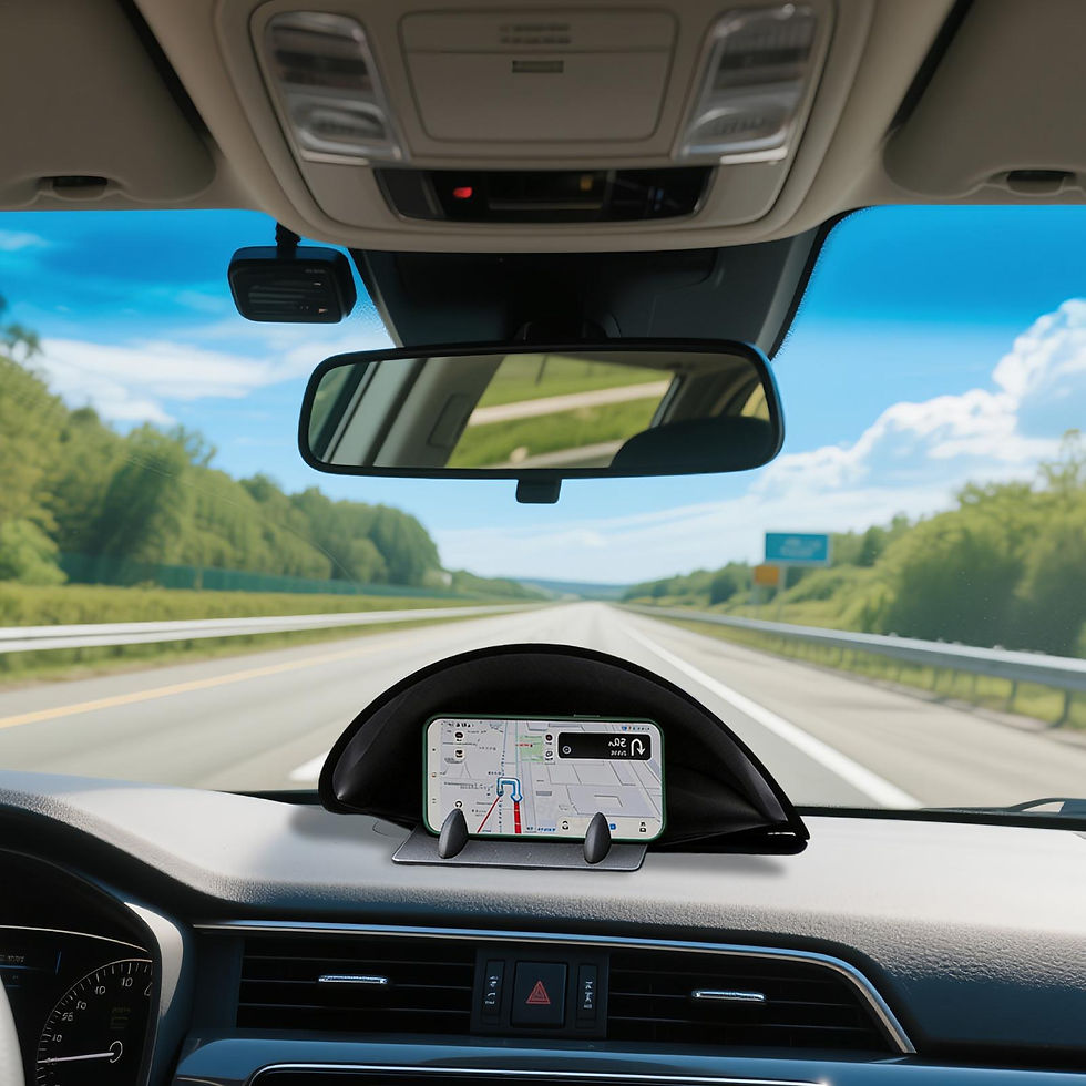 Thumbnail: Car sunshade for phones, dashboard sunshade, foldable sun visor, travel navigati