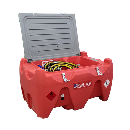 As, エス Sucker tank AM-TANK 87-Gallon Portable Gasoline Tank with UL 12V Pump, 13ft