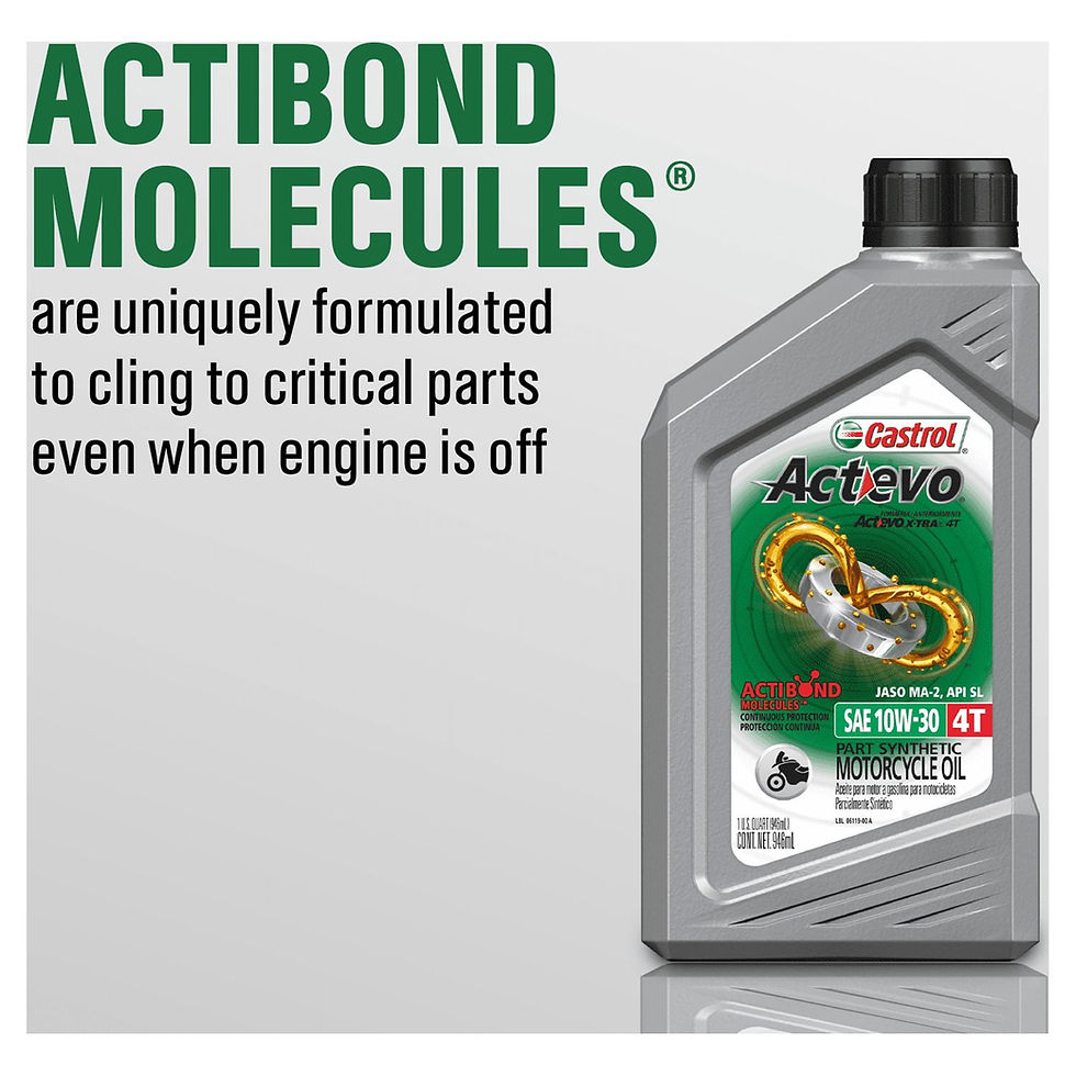 Thumbnail: Castrol Actevo 4T 10W-40 Part Synthetic Motorcycle Oil, 1 Quart