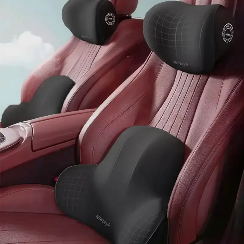 Car Neck Pillow Protects the Back Breathable Memory Foam Lumbar Back Cushion Car