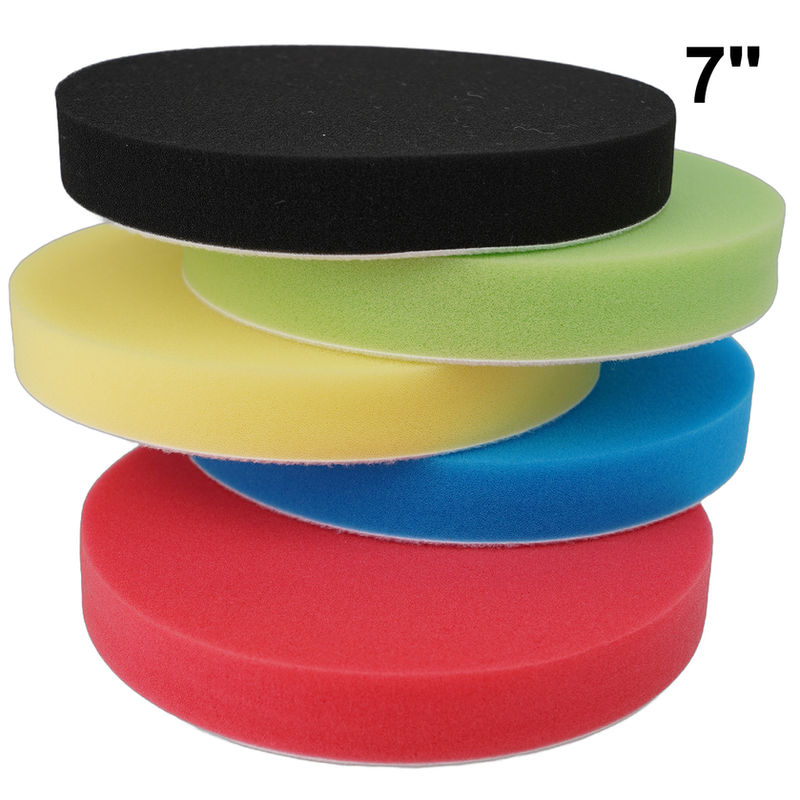Thumbnail: 5 Pcs 7 Inch 180mm Car Round Flat Polishing Wheel Foam Polishing Sanding Pad Dis