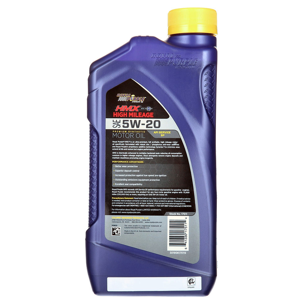 Thumbnail: Royal Purple HMX 5W-20 High Mileage Vehicle Motor Oil, 2 lbs,1 Quart