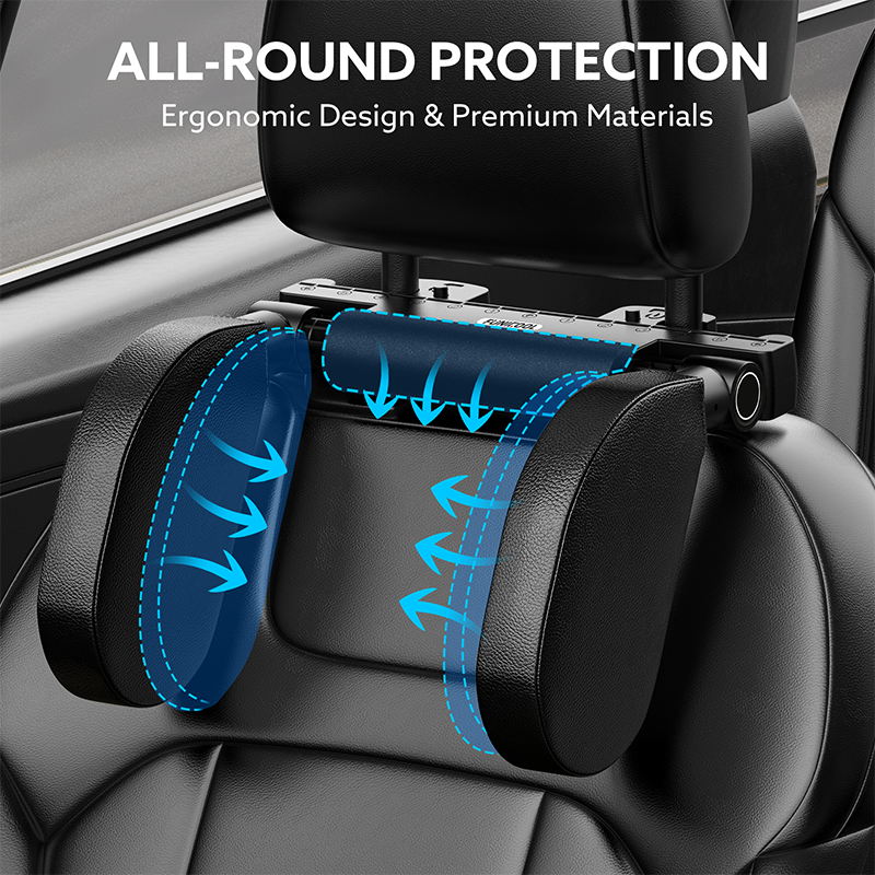 Car Seat Headrest Adjustable Side Head Support Telescopic Support on Cervical Sp