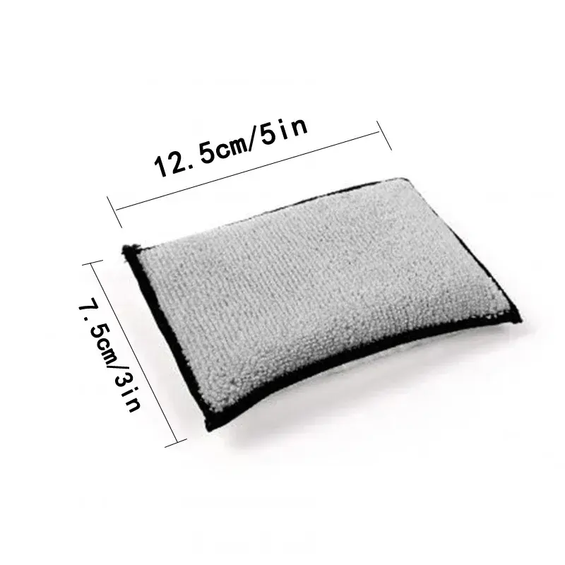 Thumbnail: 2-10Pcs Soft Double Side Microfiber Scrubbing Sponge Car Leather Cleaning Microf