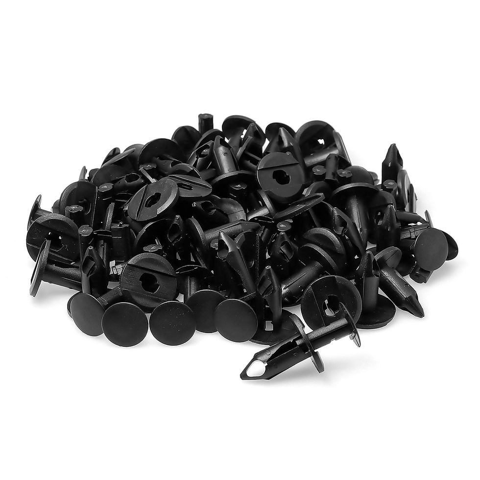 Thumbnail: 8mm Car Retainer Clips Plastic Fasteners Kit Auto Trim Panel Clip Black Car Body
