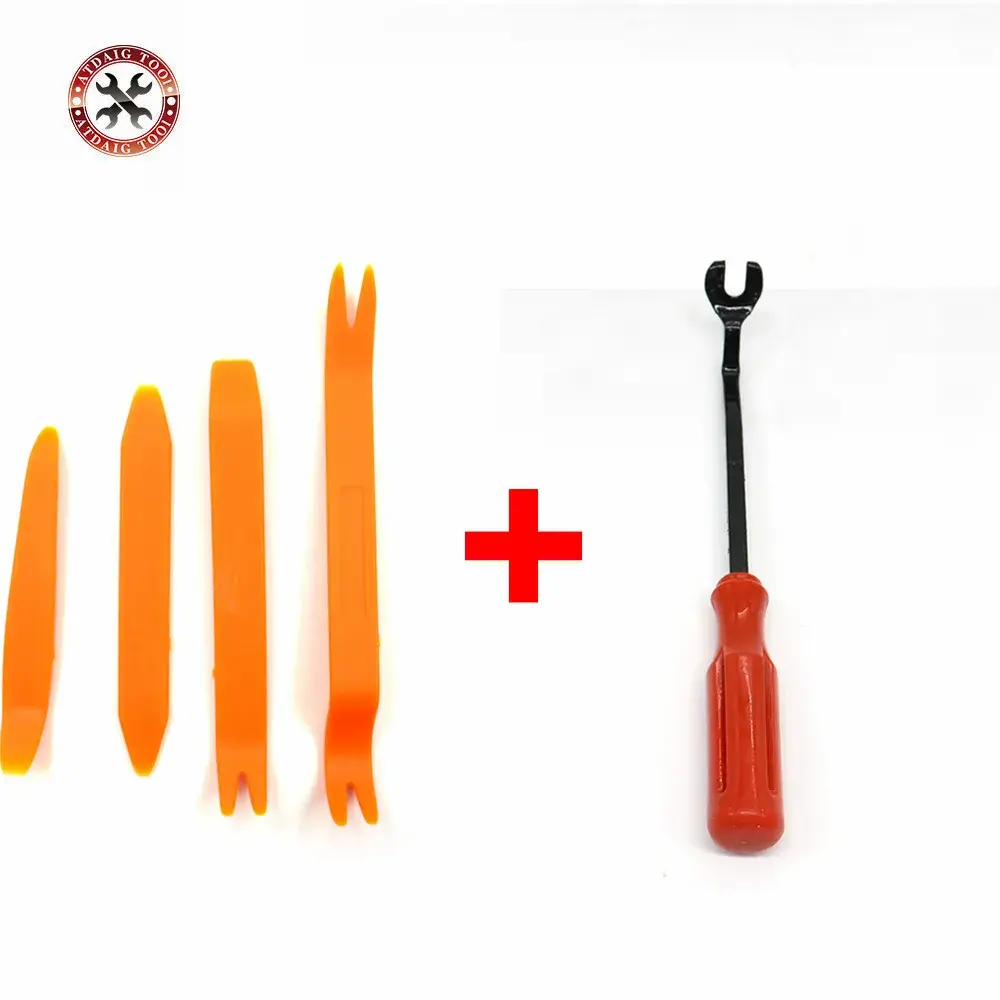 Car Door Panel Remover Tool Set with Upholstery Fastener Cleaner