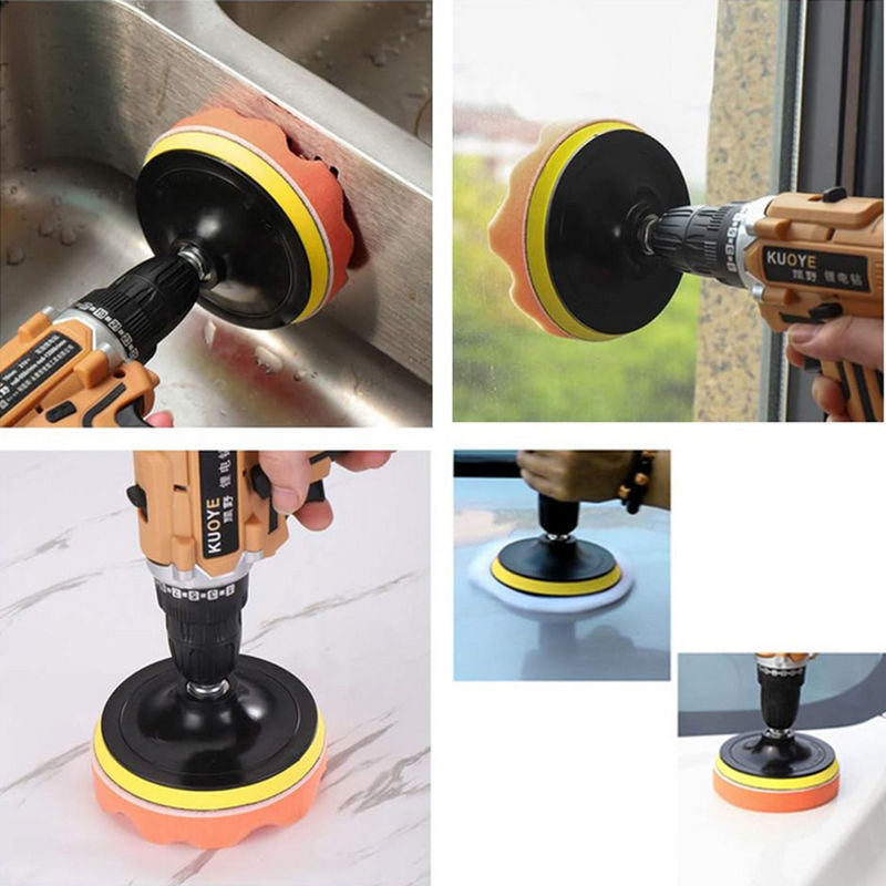 Thumbnail: 3/4/5 Inch Drill Car Polisher Reusable Buffing Waxing Clean Polish Buffer Drill