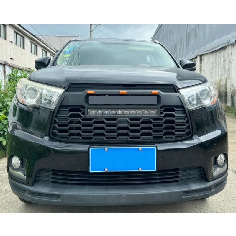 Thumbnail: For Highlander 2015-2017 Front Upper Grille, Radiator Grill with LED Bar, 4x4 Of