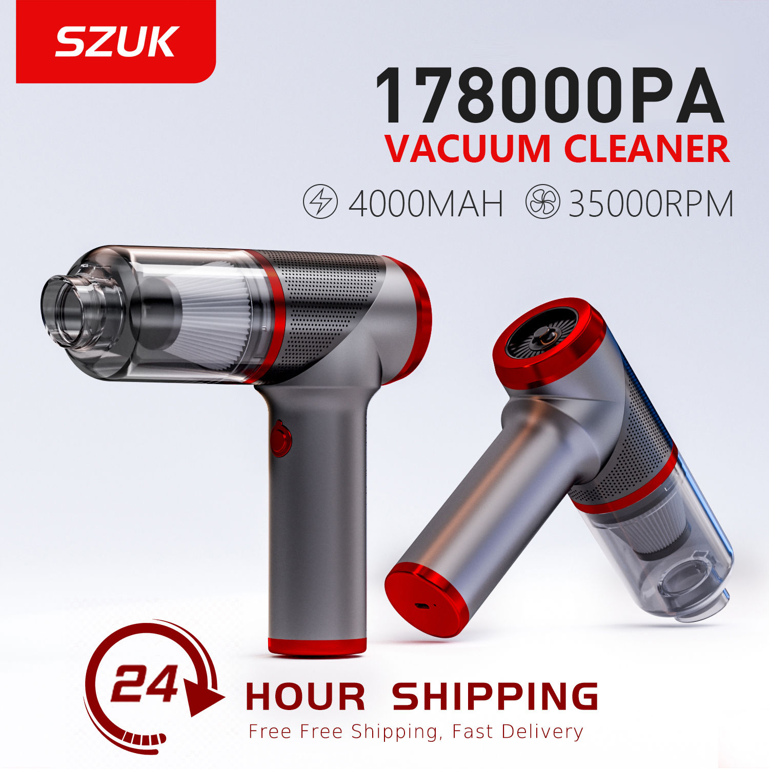 SZUK Car Vacuum Cleaner 178000Pa Powerful Wireless Cleaning Machine Strong Sucti