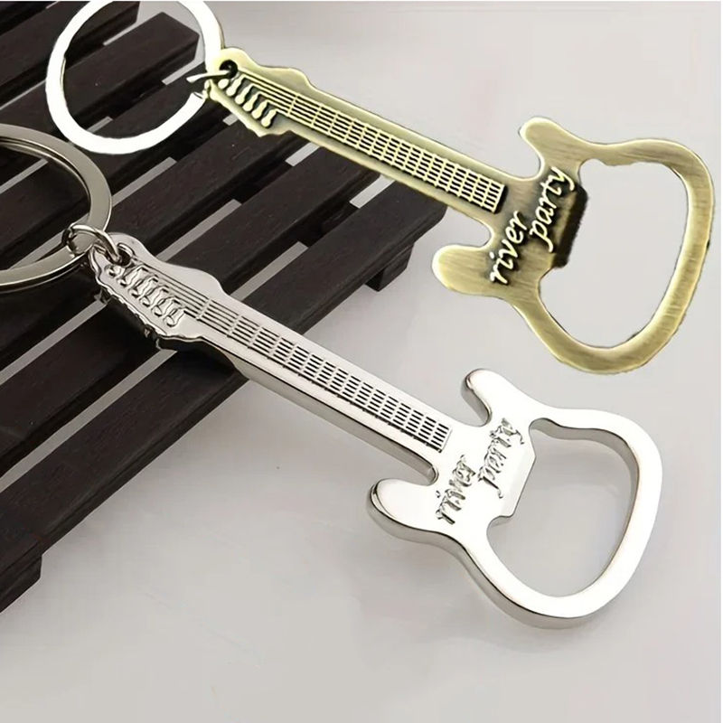 Exquisite Guitar Metal music guitar opener key chain pendant Creative practical
