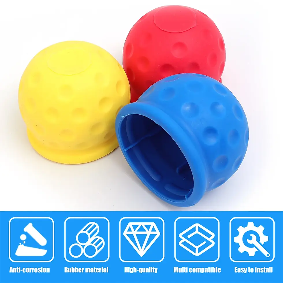 Thumbnail: Waterproof Trailer Hitch Protector Cap Shockproof Anti Dust Cover for Towing Bal