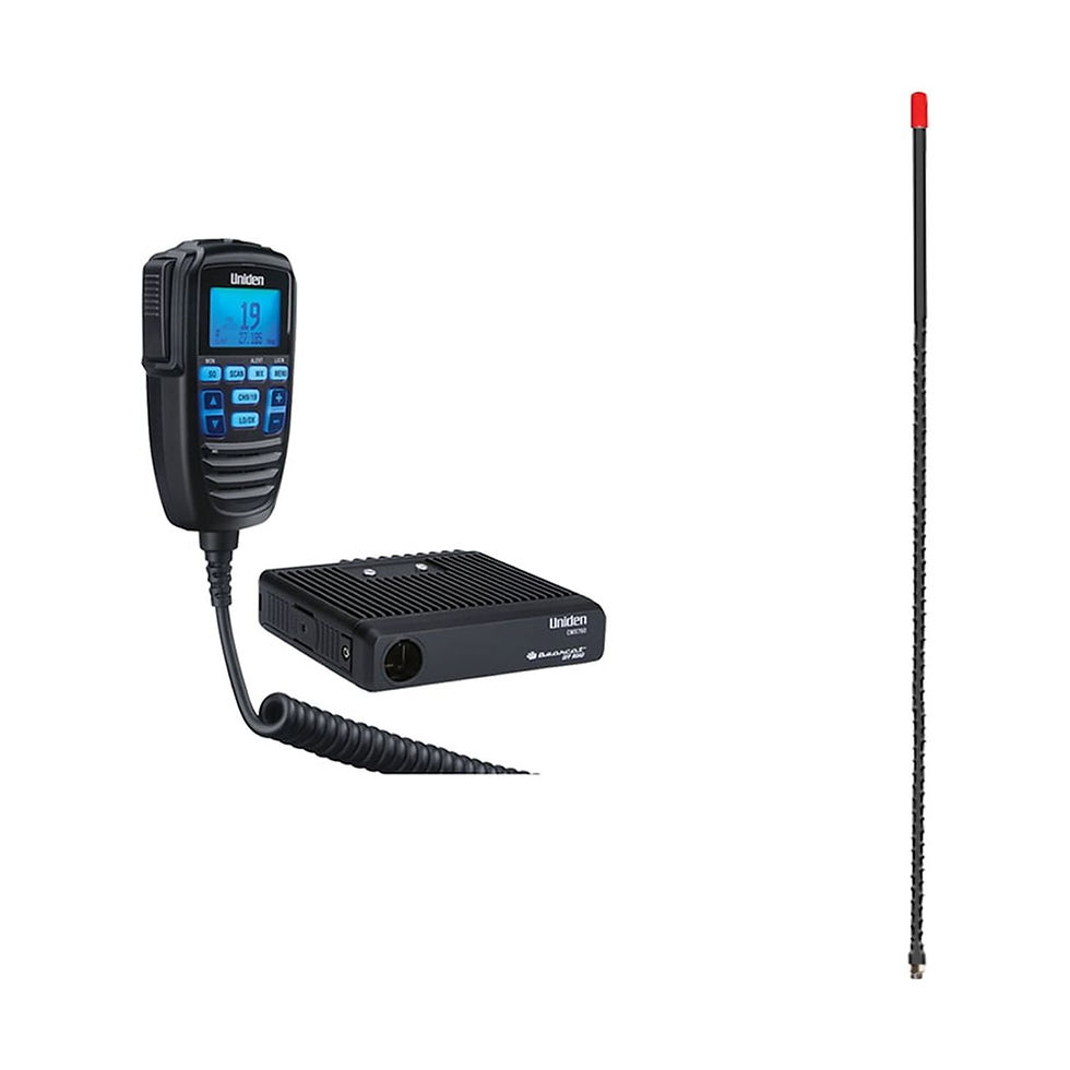 Uniden CMX760 40-CH Off-Road Compact CB Radio & Tram 3-B-HC Fiberglass CB A..