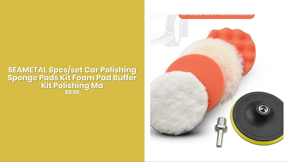 Thumbnail: SEAMETAL 6pcs/set Car Polishing Sponge Pads Kit Foam Pad Buffer Kit Polishing Ma