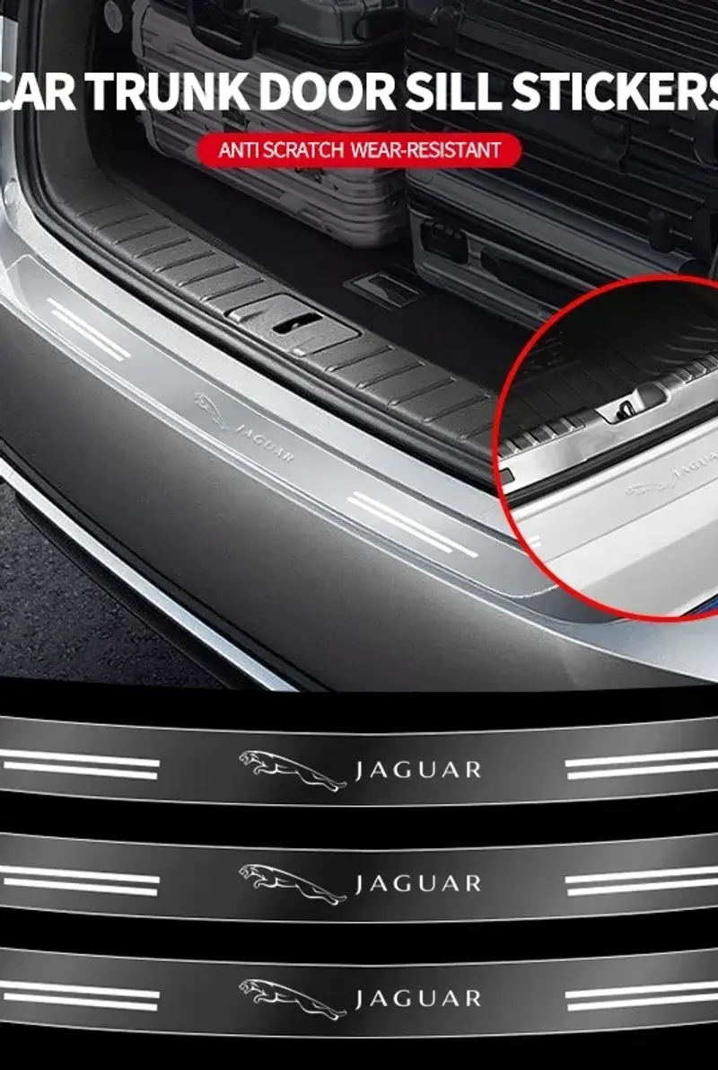 Car Rear Bumper Trunk Load Edge Protector Guard Trim Transparent Sticker for Jag