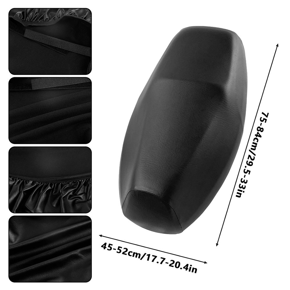 Thumbnail: Motorcycle Seat Cover Universal Motorbike Seat Protector Cushion Elastic PU Leat