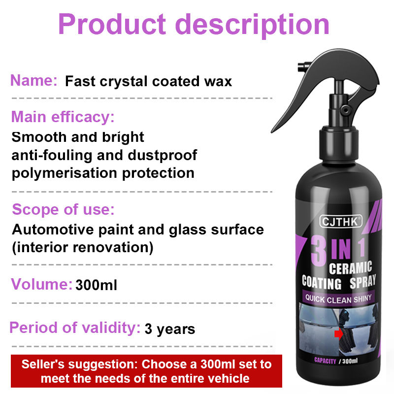 Thumbnail: 3 In 1 Car Ceramic Nano Coating Liquid Coatin Nano Crystal Hydrophobic Layer Pol