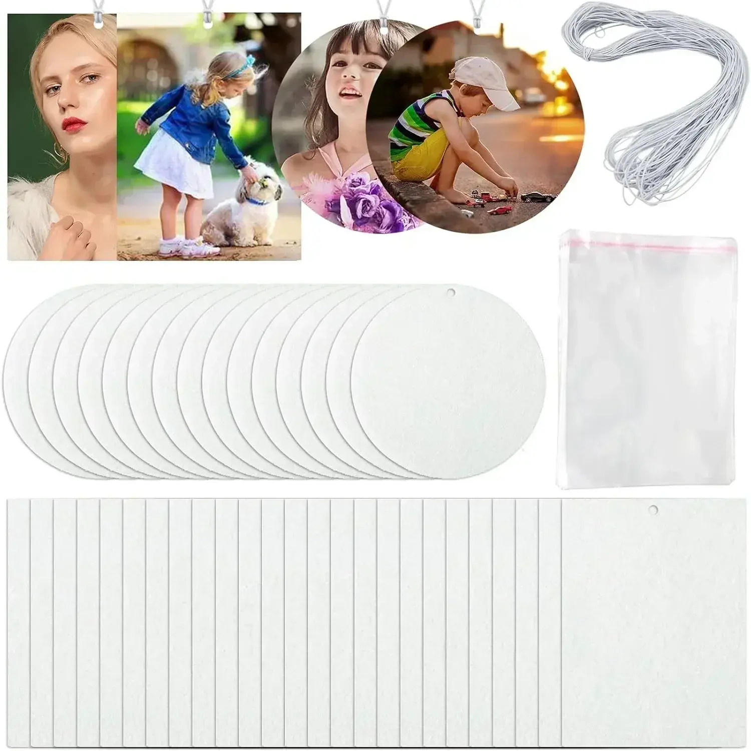 30/50PCS Sublimation Air Freshener Blanks Kit – DIY Hanging Car and Home Freshen