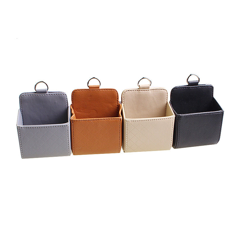 Thumbnail: 1pc Car Storage Bag Car Air Outlet Debris Bag For Mobile Phone Key Sunglasses Ve