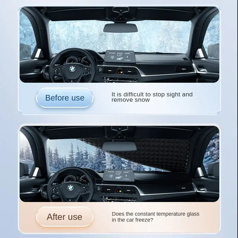 Thumbnail: Car Windshield Snow Shield for Winter Car Cover Front Window Anti Ice Frost Outd