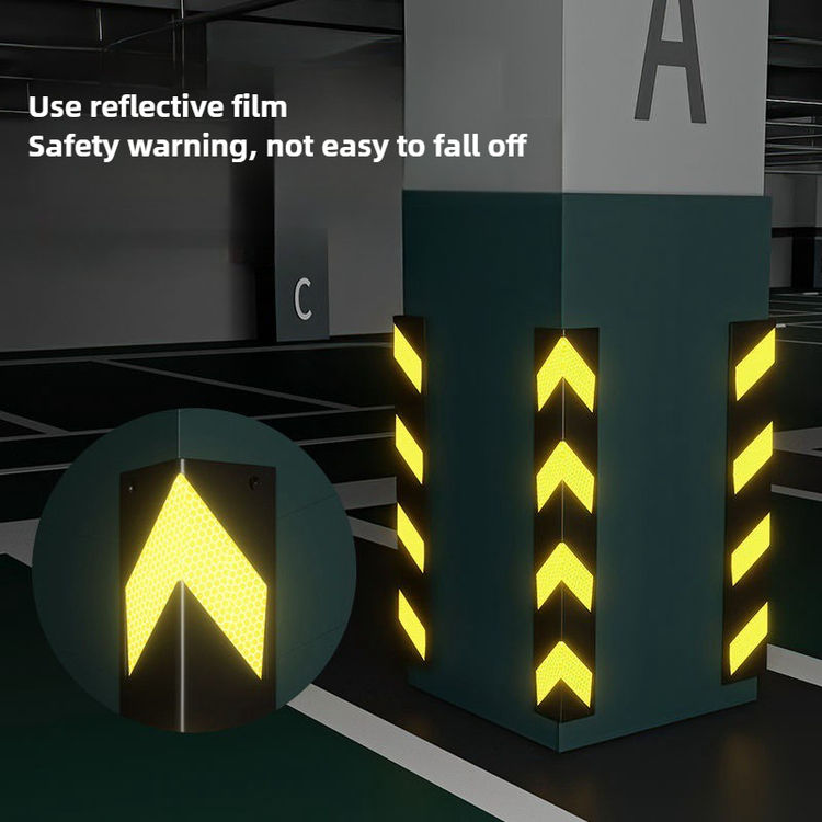 Thumbnail: 80CMx10CMx8MM Car Garage Wall Protector Stickers Reflective Warning Safety Parki