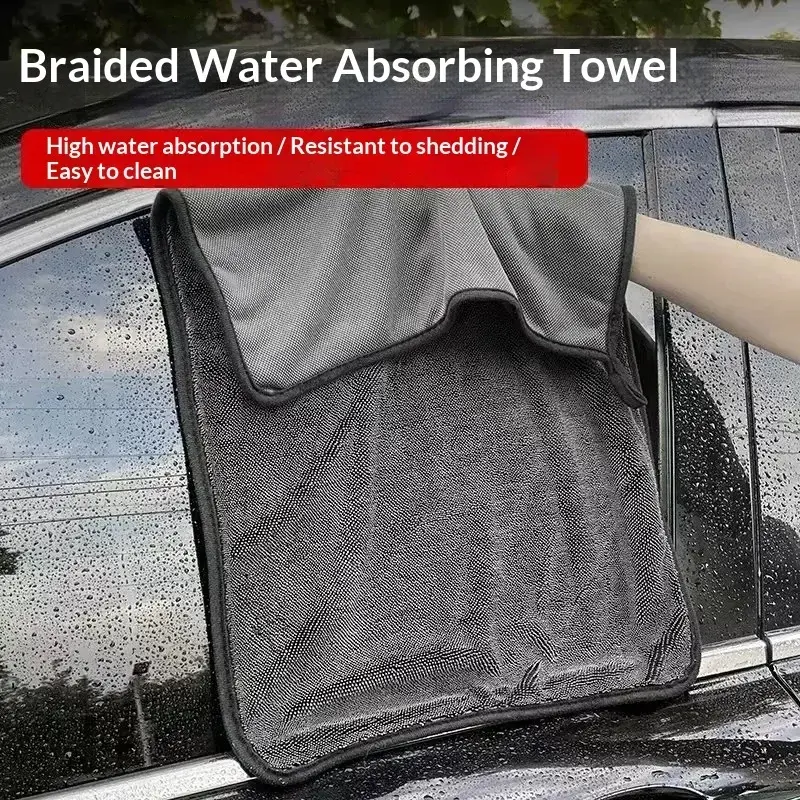 Dark Gray Car Microfiber Towel, 500GSM Oversized Strong Absorbent Car Wash Cloth