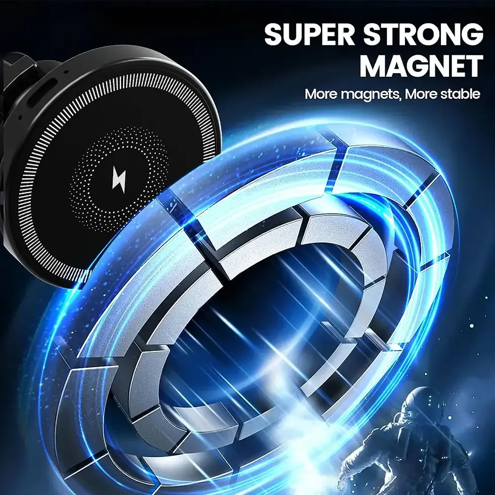 Thumbnail: Magnetic 30W Wireless Car Charger Air Vent Phone Holder Stand For iPhone 17 16 P